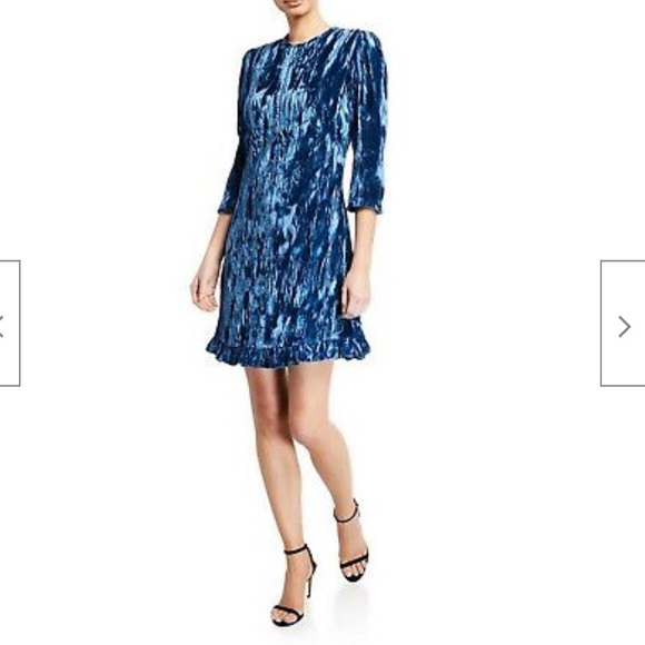 Shoshanna Crushed Velvet Mini Dress - Picture 3 of 4